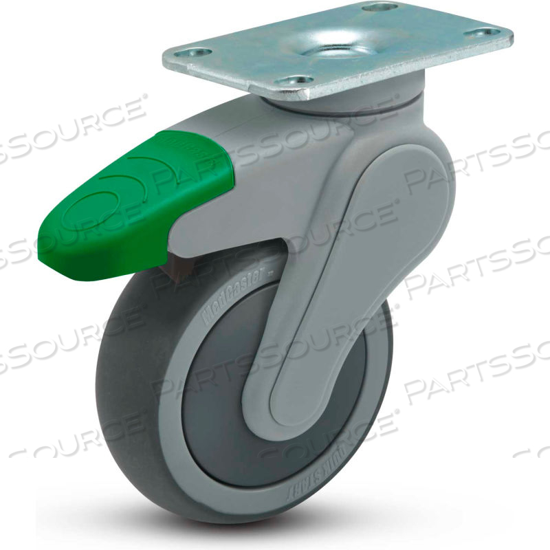 MEDCASTER 4" AVANT CASTER W/ SWIVEL PLATE AND DIRECTIONAL LOCK, 2-1/2" X 3-5/8" PLATE, 220 LB. CAP. by Colson MEDCASTER 4" AVANT CASTER W/ SWIVEL PLATE AND DIRECTIONAL LOCK, 2-1/2" X 3-5/8" PLATE, 220 LB. CAP. by Colson