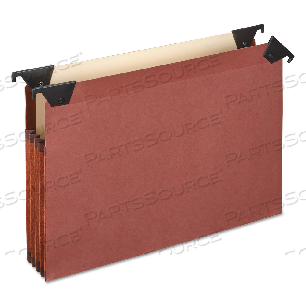 PREMIUM EXPANDING HANGING FILE POCKETS WITH SWING HOOKS AND DIVIDERS, 3 DIVIDERS WITH 1/3-CUT TABS, LETTER SIZE, BROWN by Esselte Pendaflex Corp.