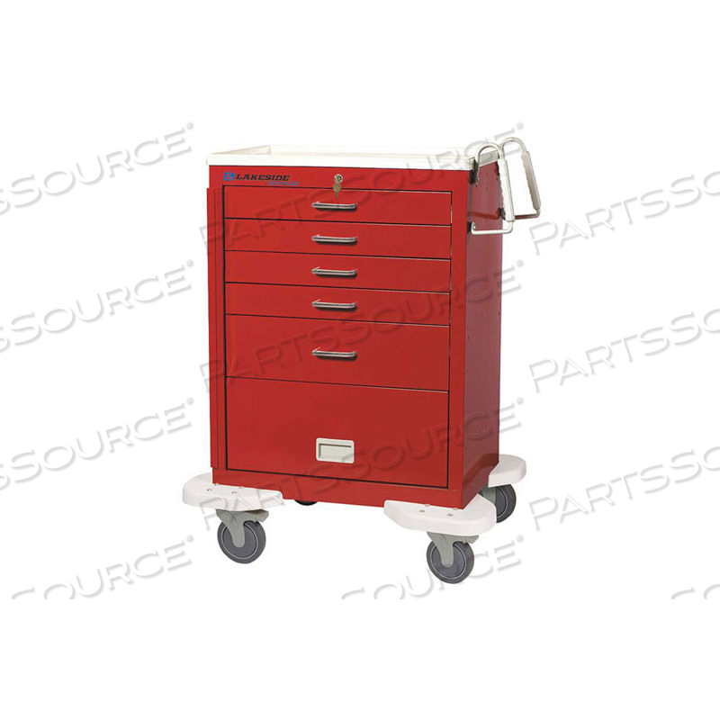 5 DRAWER EMER CART W 12" PANEL by Lakeside Manufacturing, Inc.