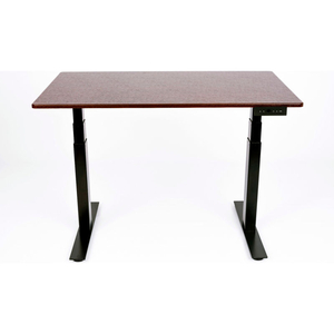 48" ELECTIC STAND UP DESK - 3-STAGE DUAL-MOTOR - DARK WALNUT TOP WITH BLACK FRAME by Luxor 48" ELECTIC STAND UP DESK - 3-STAGE DUAL-MOTOR - DARK WALNUT TOP WITH BLACK FRAME by Luxor