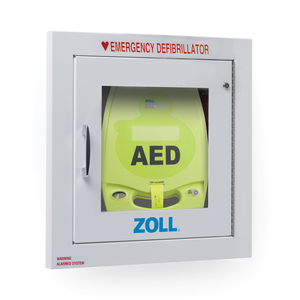 AED PLUS® WHITE WALL MOUNT 1 DOOR FULLY RECESSED AED CABINET by ZOLL Medical Corporation