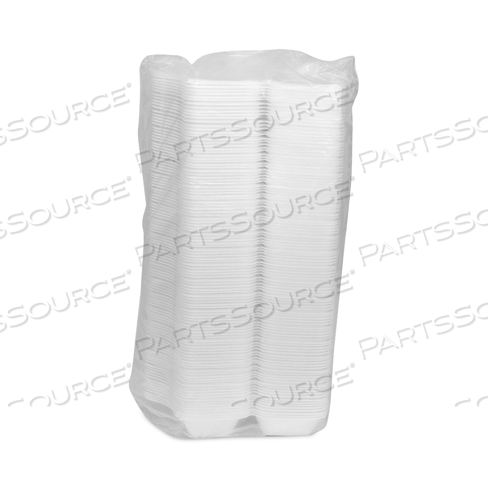 SMARTLOCK FOAM HINGED LID CONTAINER, MEDIUM, 8.75 X 4.5 X 3.13, WHITE by Pactiv