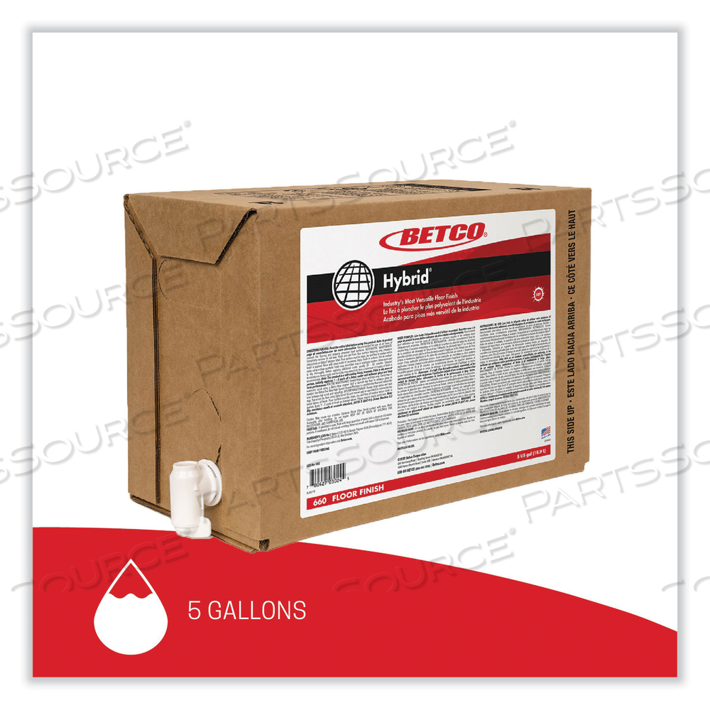 HYBRID FLOOR FINISH, 5 GAL BAG-IN-BOX by Betco Corporation