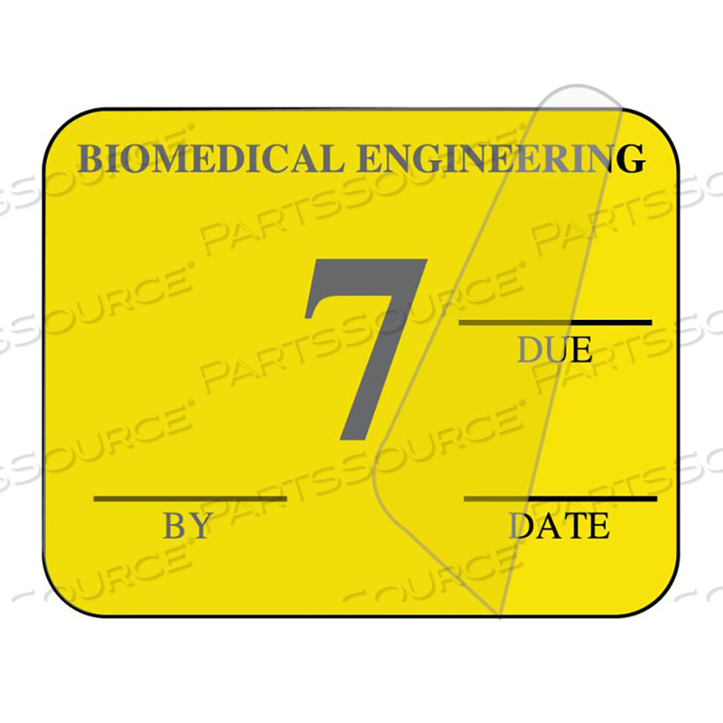 INSPECTION LABEL, 7, 1-1/4 IN W X 1 IN H, YELLOW, SYNTHETIC PAPER by United Ad Label INSPECTION LABEL, 7, 1-1/4 IN W X 1 IN H, YELLOW, SYNTHETIC PAPER by United Ad Label
