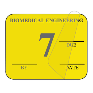 INSPECTION LABEL, 7, 1-1/4 IN W X 1 IN H, YELLOW, SYNTHETIC PAPER by United Ad Label INSPECTION LABEL, 7, 1-1/4 IN W X 1 IN H, YELLOW, SYNTHETIC PAPER by United Ad Label
