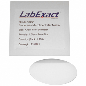 GLASS MIC FILTER 15 CM DIA 1.5 UM PK100 by Lab Safety Supply GLASS MIC FILTER 15 CM DIA 1.5 UM PK100 by Lab Safety Supply