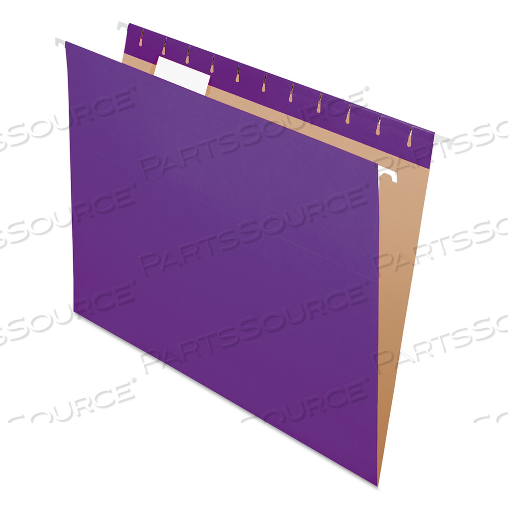 COLORED HANGING FOLDERS, LETTER SIZE, 1/5-CUT TABS, VIOLET by Esselte Pendaflex Corp. COLORED HANGING FOLDERS, LETTER SIZE, 1/5-CUT TABS, VIOLET by Esselte Pendaflex Corp.