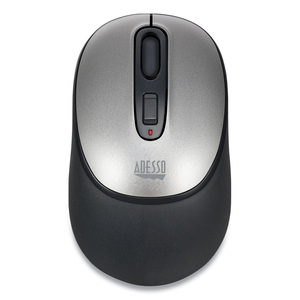 IMOUSE A10 ANTIMICROBIAL WIRELESS MOUSE, 2.4 GHZ FREQUENCY/30 FT WIRELESS RANGE, LEFT/RIGHT HAND USE, BLACK/SILVER by Adesso, Inc.