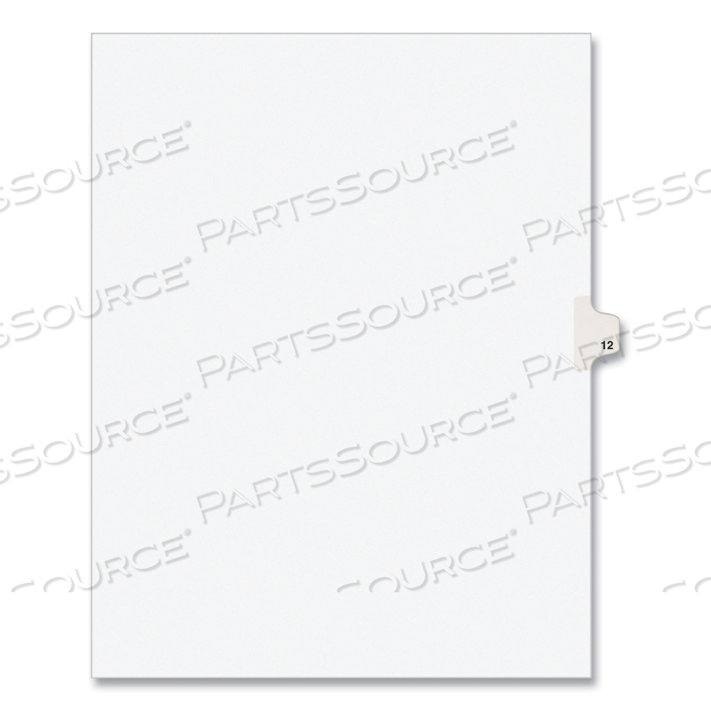 PREPRINTED LEGAL EXHIBIT SIDE TAB INDEX DIVIDERS, AVERY STYLE, 10-TAB, 12, 11 X 8.5, WHITE 