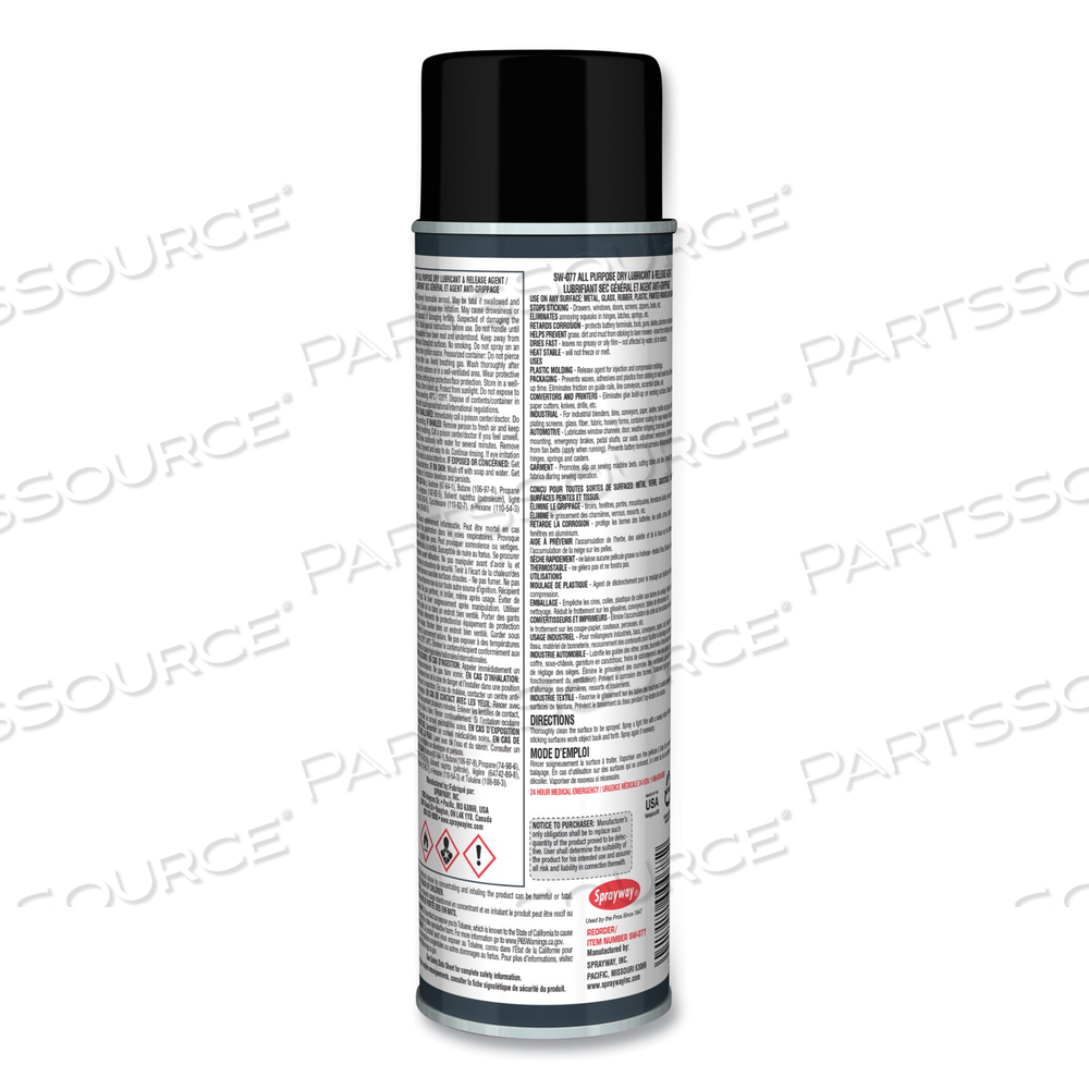 ALL PURPOSE DRY LUBRICANT AND RELEASE AGENT, 12 OZ by Sprayway
