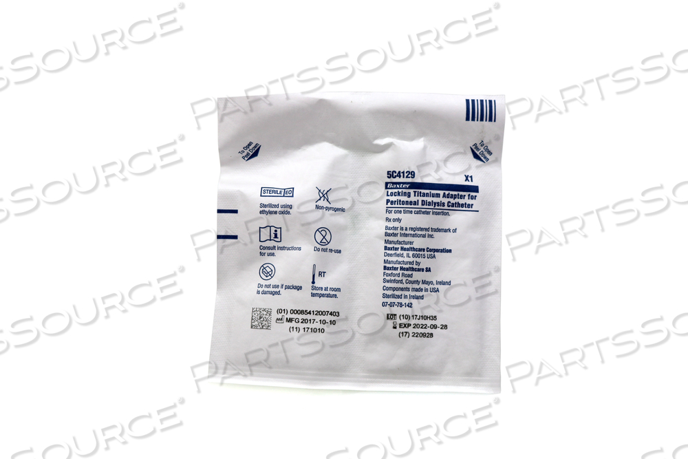 2-PIECE LOCKING TITANIUM ADAPTER FOR PERITONEAL DIALYSIS CATHETER by Vantive US Healthcare LLC 2-PIECE LOCKING TITANIUM ADAPTER FOR PERITONEAL DIALYSIS CATHETER by Vantive US Healthcare LLC