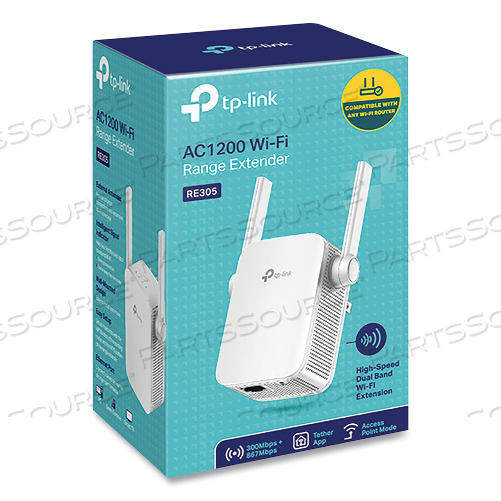 RE305 AC1200 WI-FI RANGE EXTENDER, 1 PORT, DUAL-BAND 2.4 GHZ/5 GHZ by TP-Link