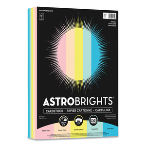 COLOR CARDSTOCK, 65 LB COVER WEIGHT, 8.5 X 11, ASSORTED COLORS by Astrobrights