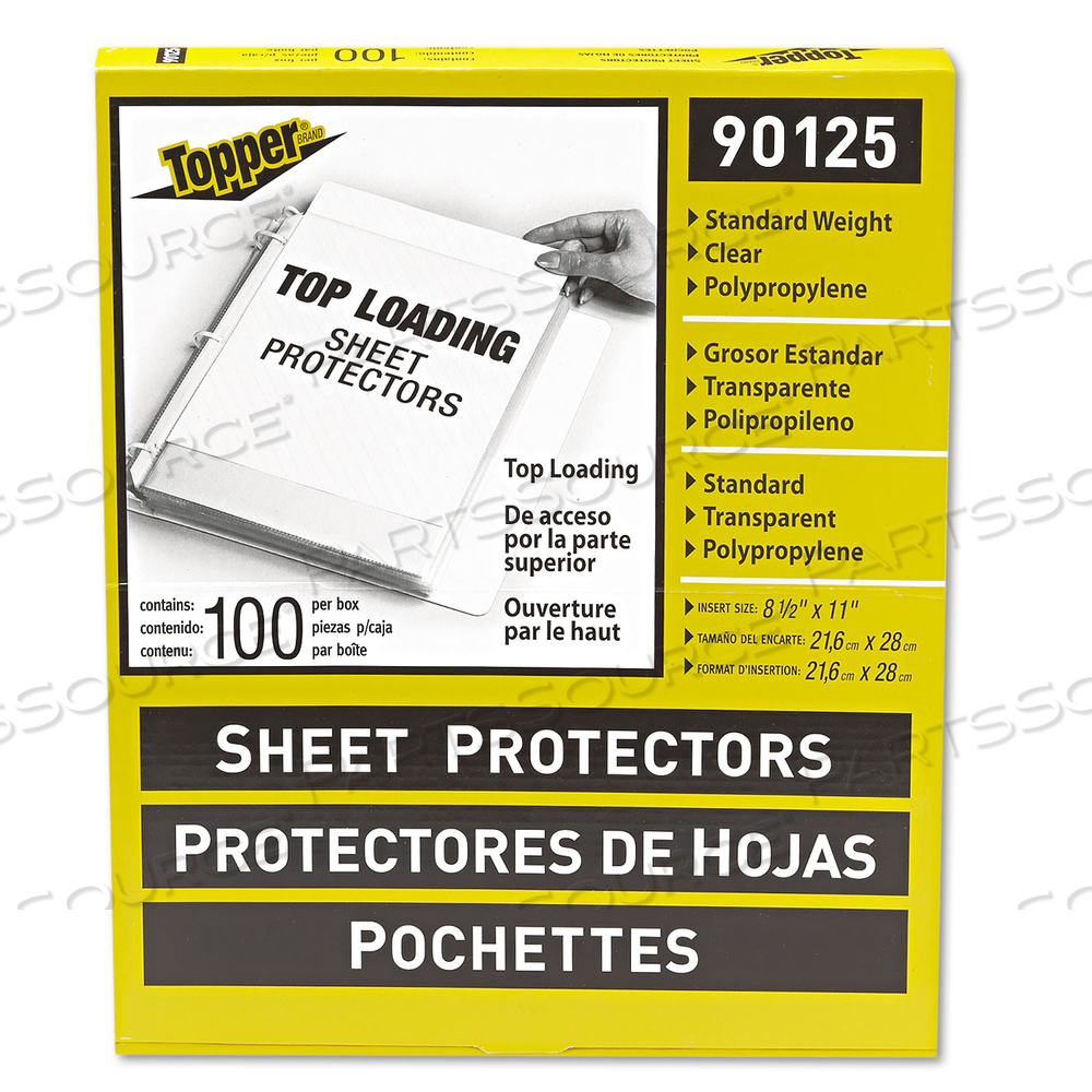TOP-LOAD POLYPROPYLENE SHEET PROTECTORS, STANDARD, LETTER, CLEAR, 2" by C-Line TOP-LOAD POLYPROPYLENE SHEET PROTECTORS, STANDARD, LETTER, CLEAR, 2" by C-Line