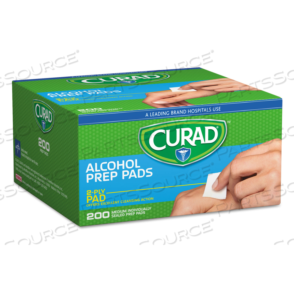 ALCOHOL SWABS, 1 X 1 by Curad ALCOHOL SWABS, 1 X 1 by Curad
