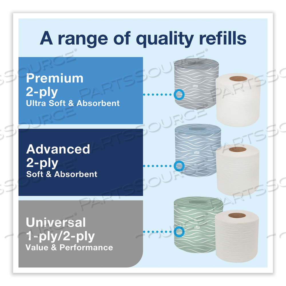 TWIN STANDARD ROLL BATH TISSUE DISPENSER, 12.75 X 5.57 X 8.25, SMOKE by Tork