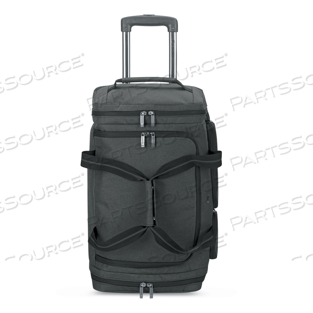 LEROY ROLLING DUFFEL, FITS DEVICES UP TO 15.6", POLYESTER, 12 X 10.5 X 10.5, GRAY by Solo LEROY ROLLING DUFFEL, FITS DEVICES UP TO 15.6", POLYESTER, 12 X 10.5 X 10.5, GRAY by Solo