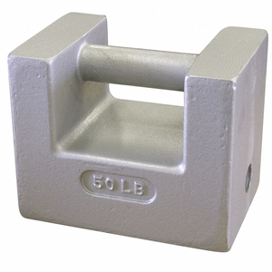 50LB GRIP HANDLE WEIGHT, CAST IRON, ASTM CLASS 5 by Rice Lake Weighing Systems