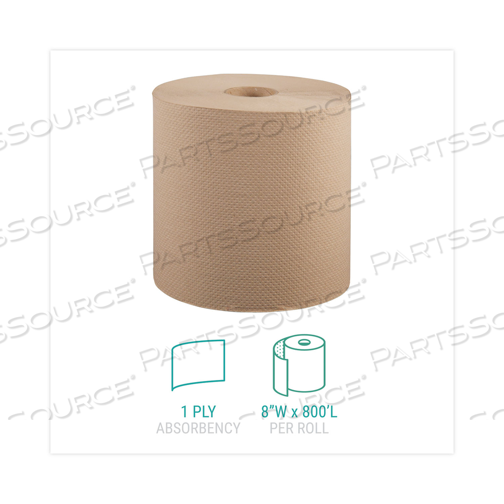 HARDWOUND ROLL TOWELS, 8" X 800 FT, NATURAL/CARTON by Windsoft HARDWOUND ROLL TOWELS, 8" X 800 FT, NATURAL/CARTON by Windsoft