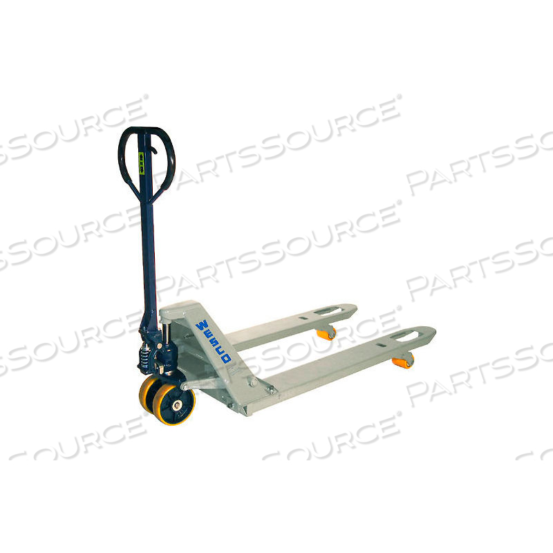 ADJUSTABLE FORK WIDTH PALLET JACK TRUCK 16 TO 20X36 5500 LB. by Wesco