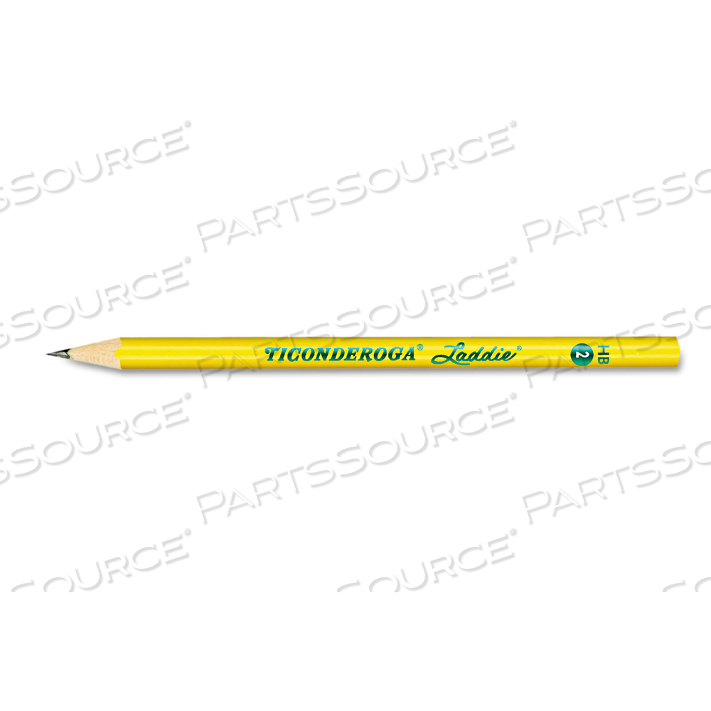 TICONDEROGA LADDIE WOODCASE PENCIL, HB (#2), BLACK LEAD, YELLOW BARREL by Dixon Ticonderoga