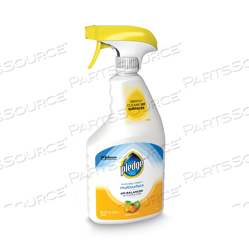 PH-BALANCED EVERYDAY CLEAN MULTISURFACE CLEANER, CLEAN CITRUS SCENT, 25 OZ TRIGGER SPRAY BOTTLE by Pledge