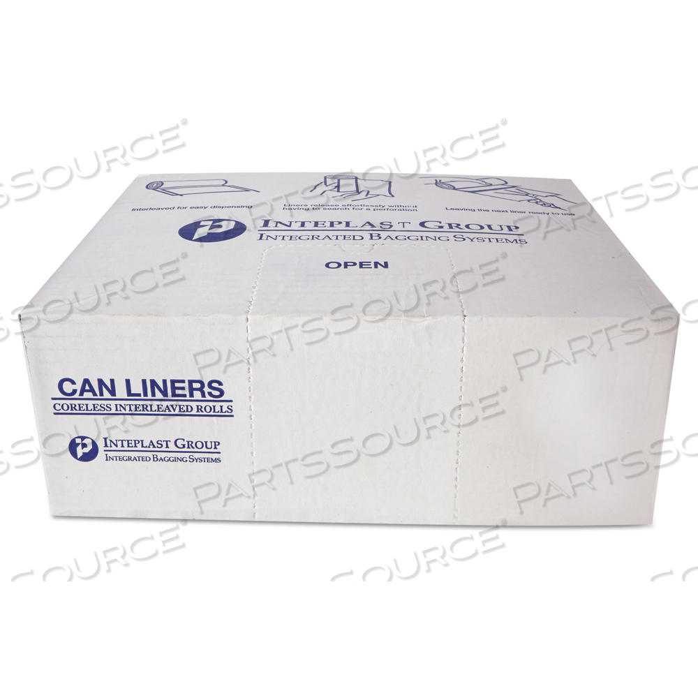 HIGH-DENSITY COMMERCIAL CAN LINERS, 60 GAL, 16 MICRONS, 43" X 48", NATURAL by Inteplast Group
