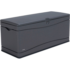 OUTDOOR STORAGE DECK BENCH BOX 130 GALLON - GRAY W/BLACK BOTTOM by Lifetime Products