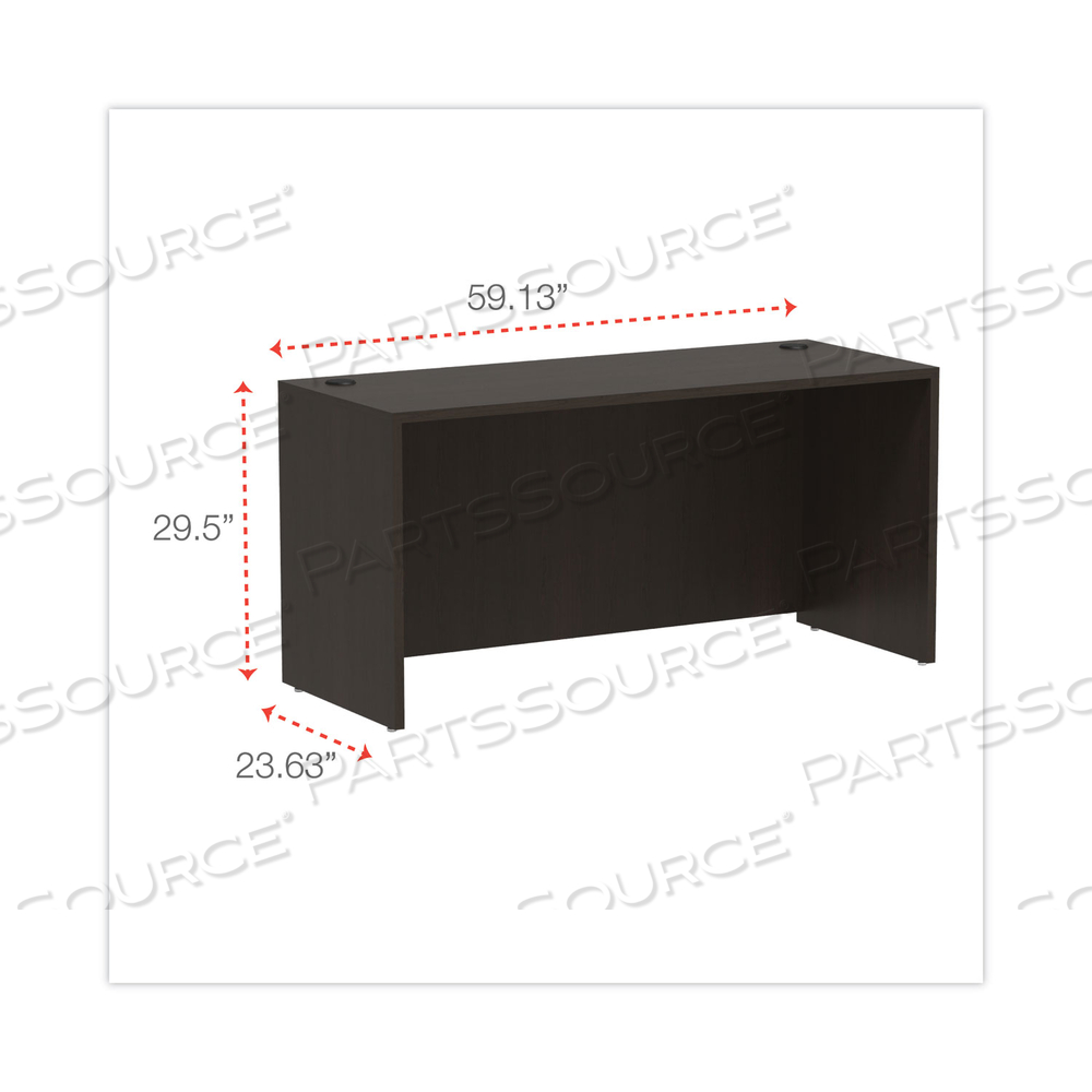 ALERA VALENCIA SERIES CREDENZA SHELL, 59.13W X 23.63D X 29.5H, ESPRESSO by Alera