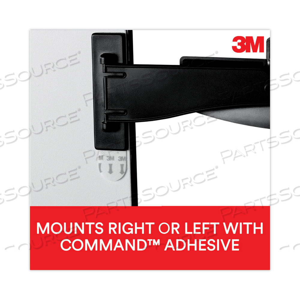 SWING ARM COPYHOLDER, ADHESIVE MONITOR MOUNT, 30 SHEET CAPACITY, PLASTIC, BLACK/SILVER CLIP by 3M Consumer