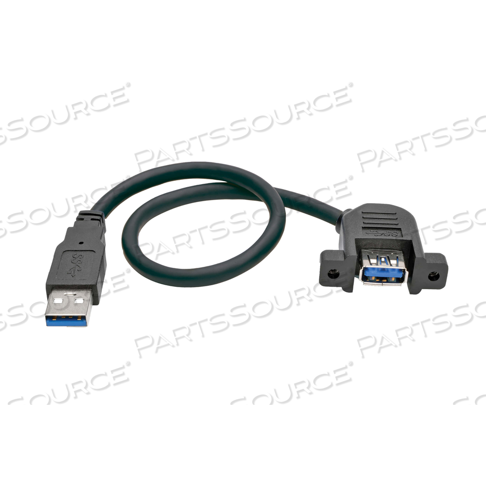 USB 3.0 SUPERSPEED PANEL MOUNT TYPE-A EXTENSION CABLE M/F 1 FT by Tripp Lite USB 3.0 SUPERSPEED PANEL MOUNT TYPE-A EXTENSION CABLE M/F 1 FT by Tripp Lite