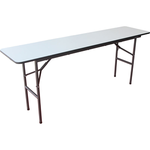 INTERION FOLDING WOOD SEMINAR TABLE, 72"W X 18"D, GRAY by Iceberg Enterprises