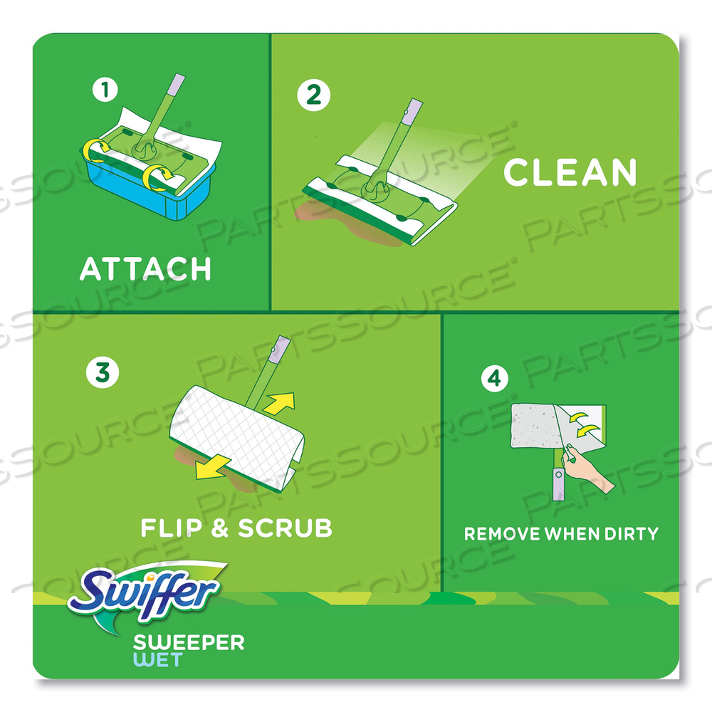 WET REFILL CLOTHS, 10 X 8, LAVENDER VANILLA AND COMFORT, WHITE by Swiffer