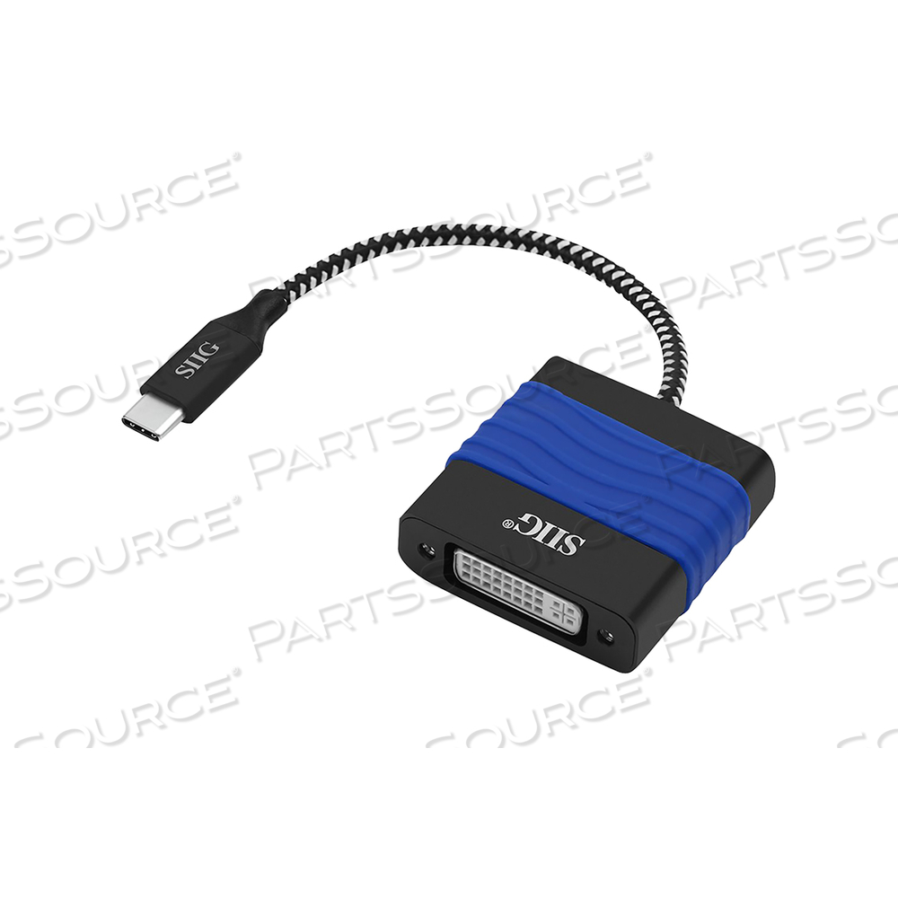 SIIG USB TYPE-C TO DVI VIDEO CABLE ADAPTER, EXTERNAL VIDEO ADAPTER, BLACK by SIIG, Inc. SIIG USB TYPE-C TO DVI VIDEO CABLE ADAPTER, EXTERNAL VIDEO ADAPTER, BLACK by SIIG, Inc.