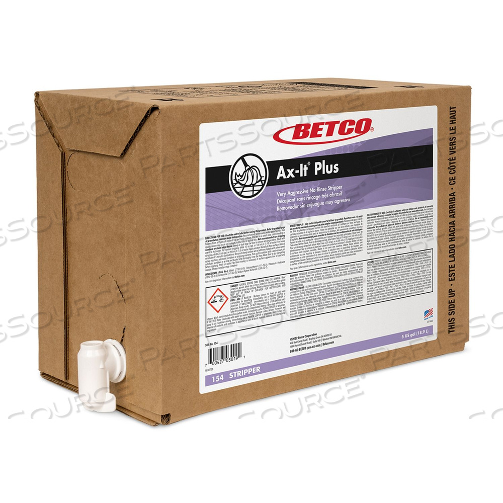 AX-IT PLUS FLOOR STRIPPER, 5 GAL BAG-IN-BOX by Betco Corporation AX-IT PLUS FLOOR STRIPPER, 5 GAL BAG-IN-BOX by Betco Corporation