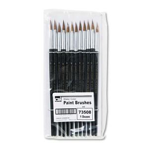 ARTIST BRUSH, SIZE 8, CAMEL HAIR, ROUND PROFILE, 12/PACK by Charles Leonard