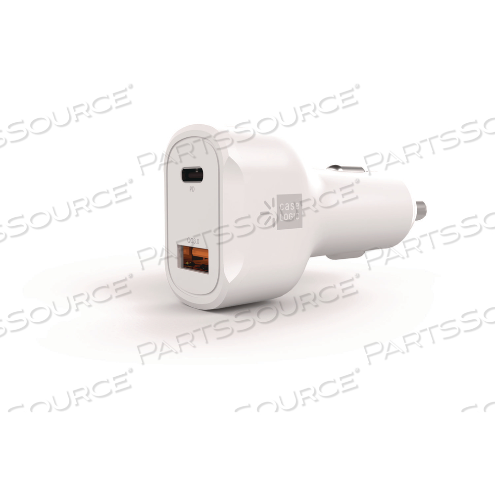 PD CAR CHARGER, 60 W, TWO 2 A PORTS, WHITE by ByTech