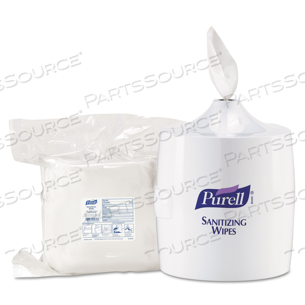 HAND SANITIZER WIPES WALL MOUNT DISPENSER, 1,200/1,500 WIPE CAPACITY, 13.3 X 11 X 10.88, WHITE by Purell