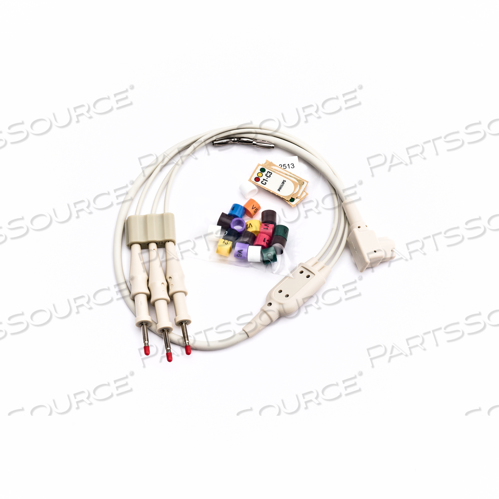 12 LEADSET ECG PATIENT CABLES AND LEADS, AAMI COLOR CODED by Philips