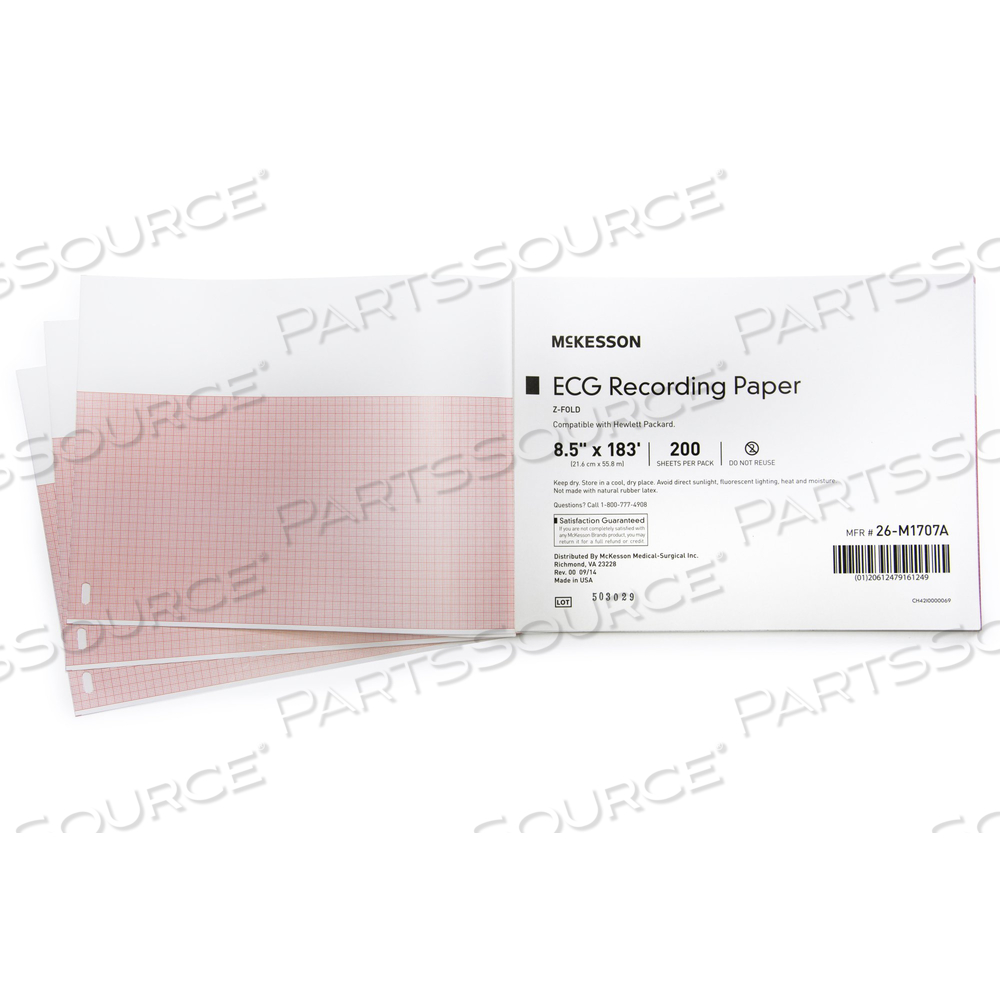 ECG RECORDING PAPER (200 PER PKG) by McKesson ECG RECORDING PAPER (200 PER PKG) by McKesson