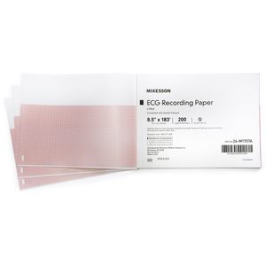 RECORDING CHART PAPER, 8-1/2 X 11IN DIMENSIONS, Z-FOLD CHART TYPE, RED GRID GRID COLOR, 200 SHEETS NUMBER PER PACK, THERMAL PAPER TYPE, PATI by McKesson