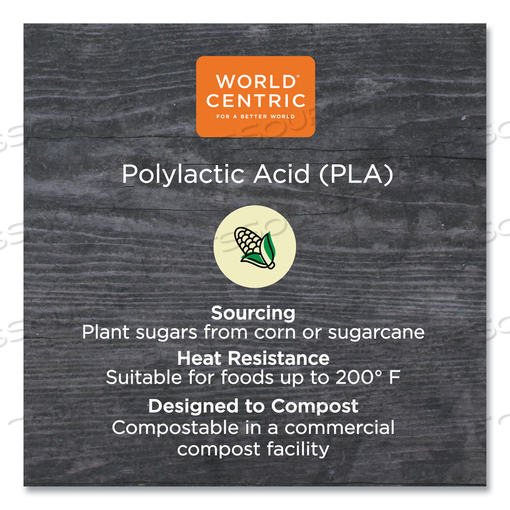PLA RECTANGULAR DELI CONTAINERS, 16 OZ, 4.8 X 5.9 X 2.8, CLEAR, PLASTIC by World Centric