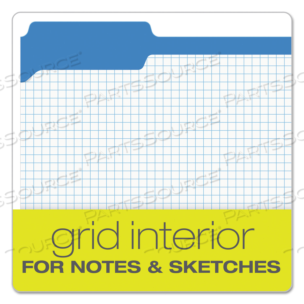 DOUBLE-PLY REINFORCED TOP TAB COLORED FILE FOLDERS, 1/3-CUT TABS: ASSORTED, LETTER SIZE, 0.75" EXPANSION, BLUE by Esselte Pendaflex Corp. DOUBLE-PLY REINFORCED TOP TAB COLORED FILE FOLDERS, 1/3-CUT TABS: ASSORTED, LETTER SIZE, 0.75" EXPANSION, BLUE by Esselte Pendaflex Corp.
