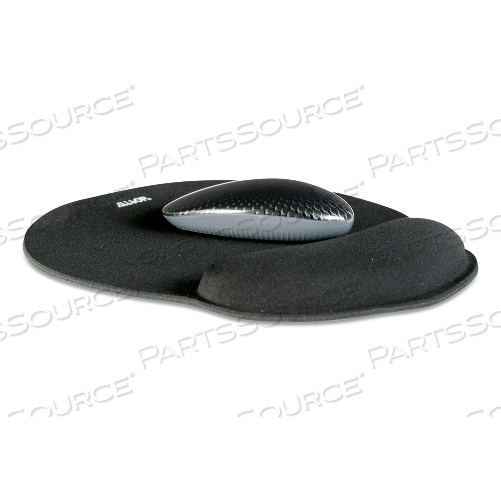 MOUSEPAD PRO MEMORY FOAM MOUSE PAD WITH WRIST REST, 9 X 10, BLACK by Allsop