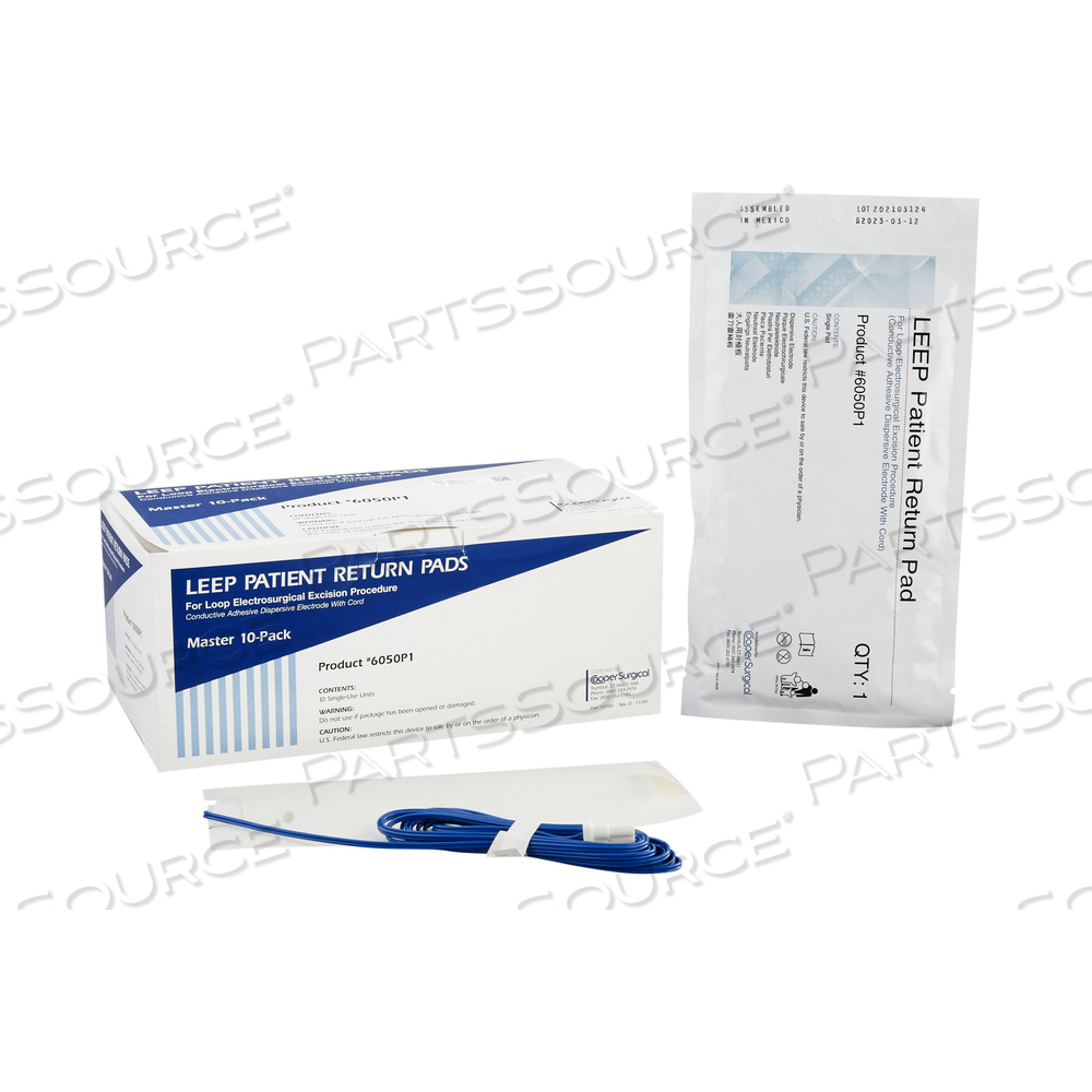 PATIENT RETURN PAD, STERILE, SINGLE-USE, SINGLE-USE, FOR LEEP SYSTEM 1000 by CooperSurgical PATIENT RETURN PAD, STERILE, SINGLE-USE, SINGLE-USE, FOR LEEP SYSTEM 1000 by CooperSurgical