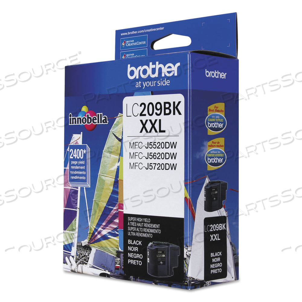 LC209BK INNOBELLA SUPER HIGH-YIELD INK, 2,400 PAGE-YIELD, BLACK by Brother