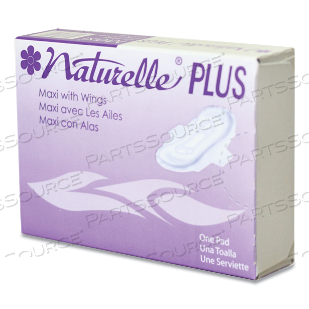 NATURELLE MAXI PADS PLUS, #4 WITH WINGS by Impact Products NATURELLE MAXI PADS PLUS, #4 WITH WINGS by Impact Products