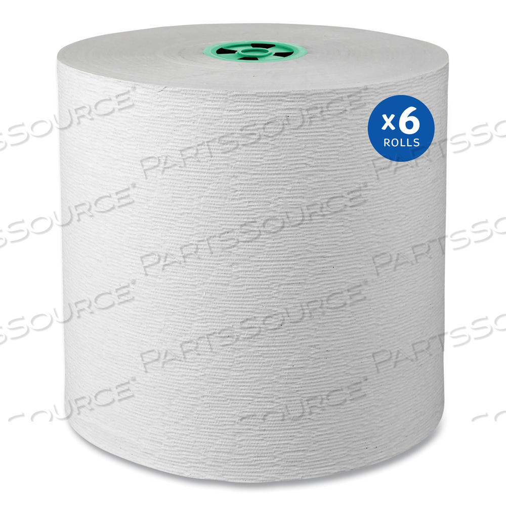 HARD ROLL PAPER TOWELS WITH PREMIUM ABSORBENCY POCKETS WITH COLORED CORE, GREEN CORE, 1-PLY, 7.5" X 700 FT, WHITE/CT by Kleenex