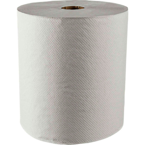 SCOTT 100% RECYCLED FIBER HARD ROLL TOWELS, WHITE, 8 X 800', 12 ROLLS/CASE by Kimberly-Clark Corporation