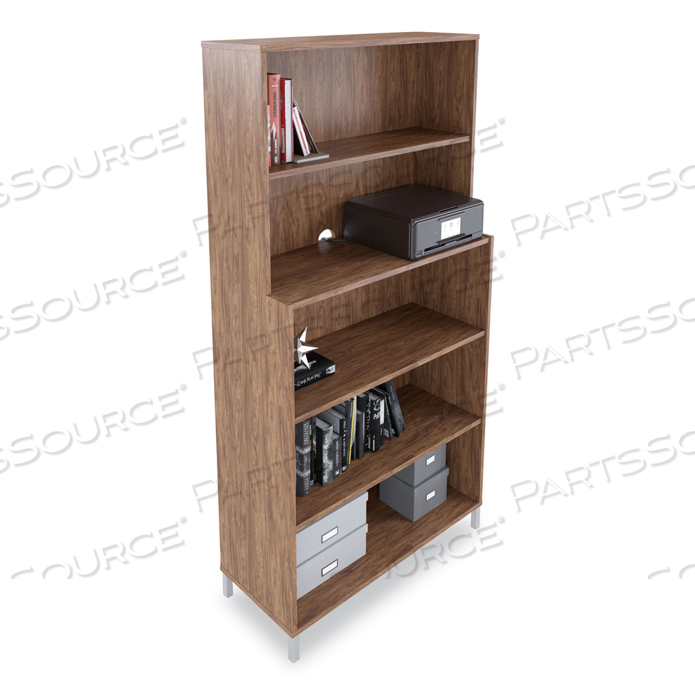 ESSENTIALS LAMINATE BOOKCASE, FIVE-SHELF, 35.8W X 14.9D X 72H, ESPRESSO by Union & Scale